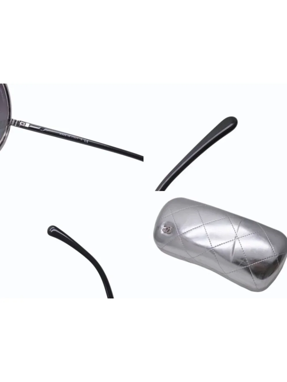 Chanel Sunglasses Resin Acetate Metal Black Mirror Eyewear
